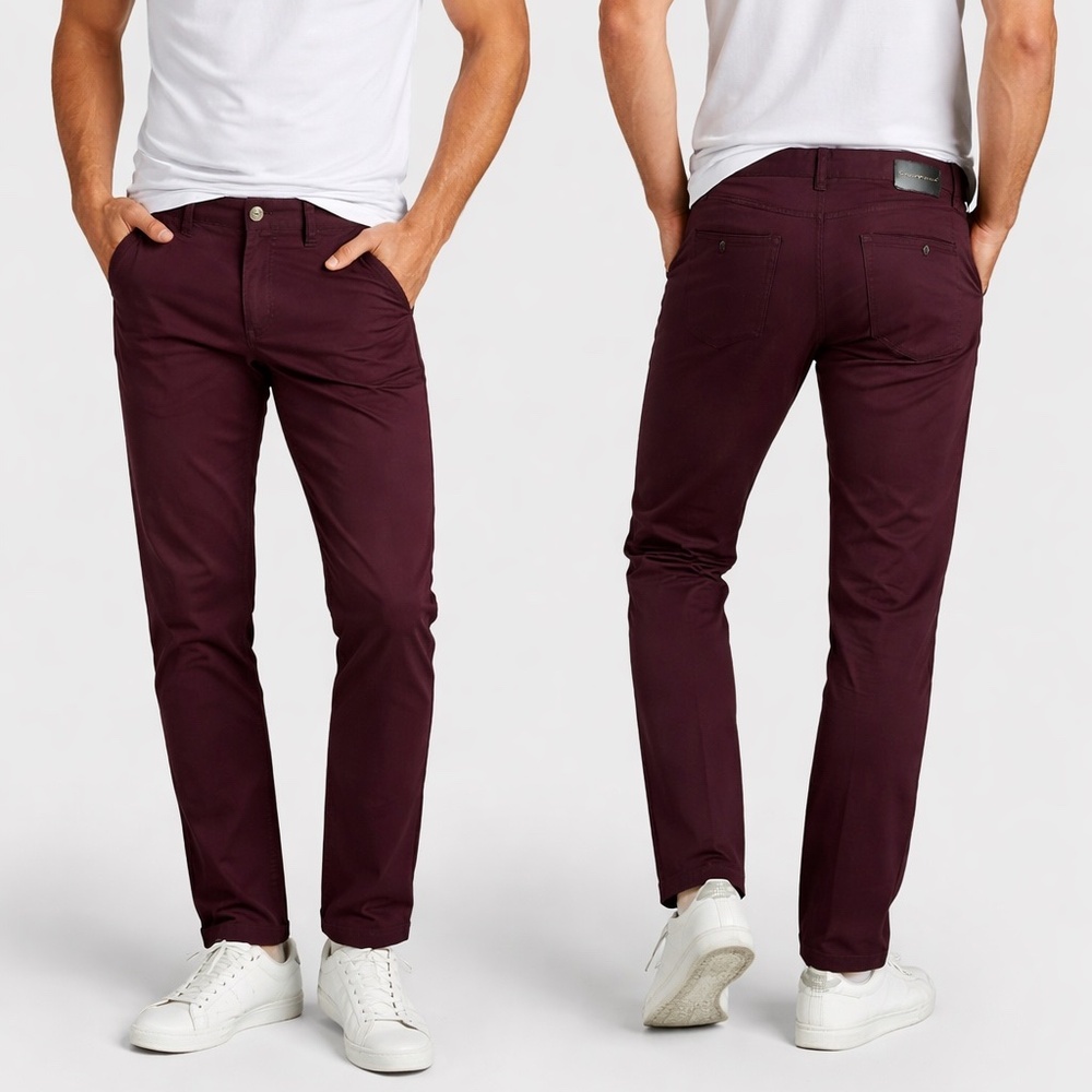 Emporio Armani Burgundy Pants –‎ W32 L26